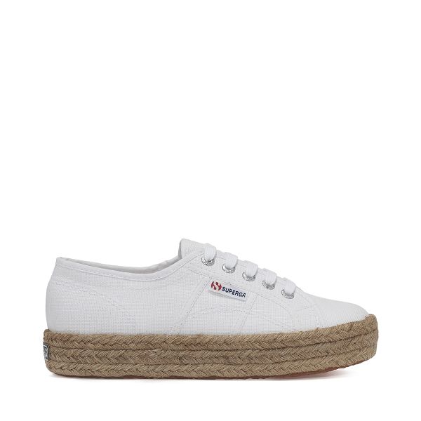 Superga 2730 Rope White Platform Sneakers - Women's Sneakers USA | US9698034